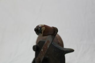 Antique Vintage Hand Crank Bench Mount Grinder/Sharpenter with Wooden Handle. 5