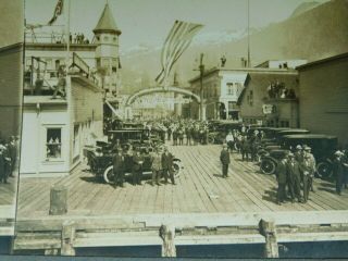 Rare Old Keystone Stereoview Card Presiden Warren G.  Harding Ketchikan Alaska 4