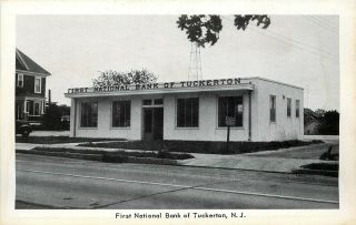 Jersey Photo Postcard: First National Bank Of Tuckerton,  Nj