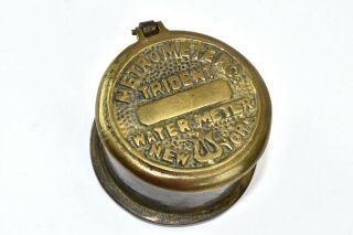 Vintage Brass Metrometer Trident Water Meter York Steampunk Industrial