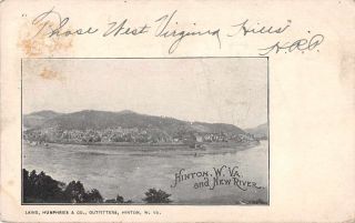 Hinton West Virginia River Scenic View Antique Postcard J45101