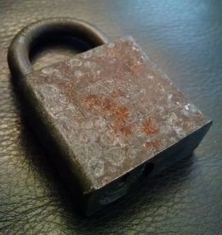 Vintage Yale Junior Padlock Lock No Key Solid Forged Steel Hardened Made In Usa