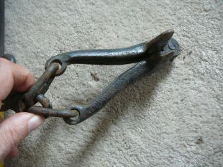 TOWNSEND WOOD HANDLE LEVER BARBED WIRE FENCE STRETCHER ROOSTER COMB END PLATE EX 4