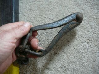 TOWNSEND WOOD HANDLE LEVER BARBED WIRE FENCE STRETCHER ROOSTER COMB END PLATE EX 5