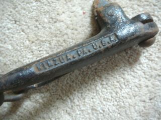 TOWNSEND WOOD HANDLE LEVER BARBED WIRE FENCE STRETCHER ROOSTER COMB END PLATE EX 6