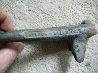 TOWNSEND WOOD HANDLE LEVER BARBED WIRE FENCE STRETCHER ROOSTER COMB END PLATE EX 7