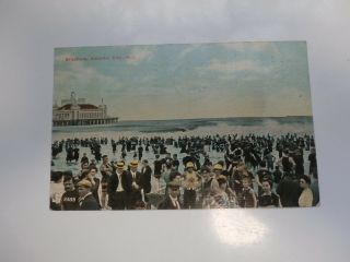 1911 Antique Beach Postcard - Breakers,  Atlantic City N.  J.