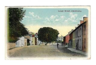 Vintage Lower Streel Llandovery Postcard 1915