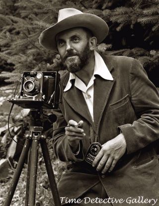 Ansel Adams With His Camera - Historic Photo Print