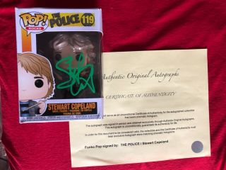 Hand Signed Stewart Copeland “the Police” Funko Pop With