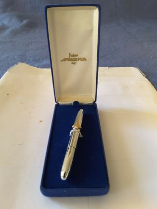 Vintage 1981 Fisher Space Pen Model 400 Chrome Bullet Pen W/blue Case