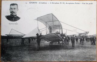 Airplane/biplane/aeroplane Du Capitaine Ferber 1909 French Aviation Postcard