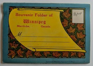 Vintage Souvenir Folder Of Winnipeg Manitoba Postcard Folder Canada Unmailed