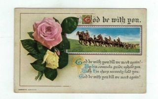Antique Bamforth Patriotic Post Card " God Be With You "