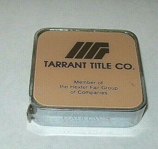 Vintage Barlow 6 " Pocket Tape Measure With Advertising
