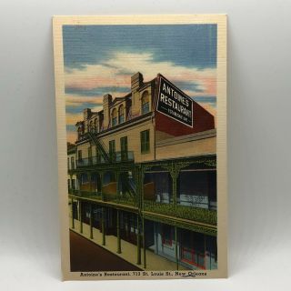 Vintage Postcard Louisiana Antoines 