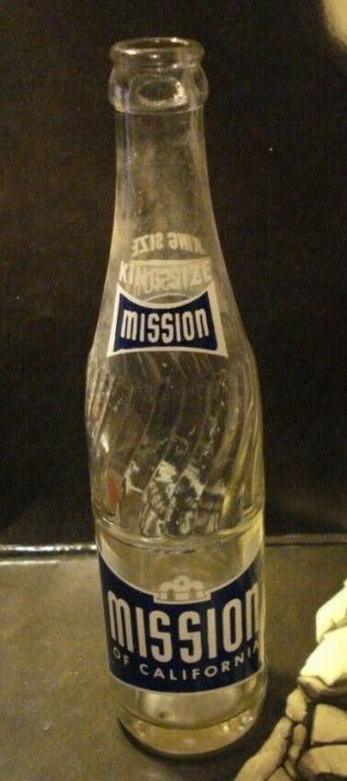 Vintage Acl Mission Of California Monroe Louisiana Bottle La King Size Rare Usa