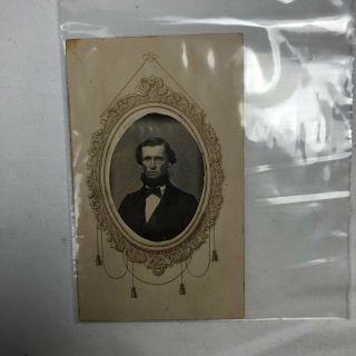 Antique B&w Carte De Visite Photo Card Cdv Posed Distinguished Man With Beard