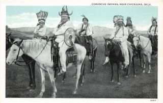 F49/ Native American Indian Postcard C1910 Chickasha Oklahoma Comanche Horses 12