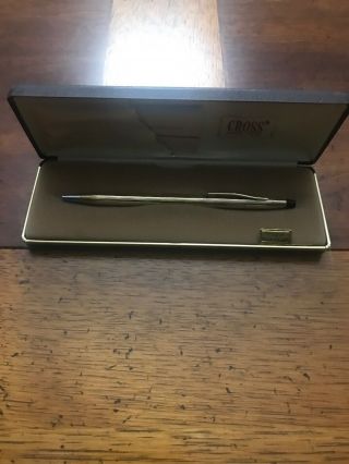 Vintage Cross Pen 1/20 10k Gold Filled Made In Usa With Hard Case