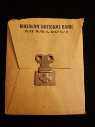 Michigan National Bank Port Huron Michigan Vintage Key Envelope