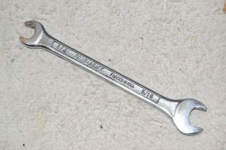 Wards Powr - Kraft Open End Wrench 1/4 X 5/16 Inch Quality Vintage Usa Tool