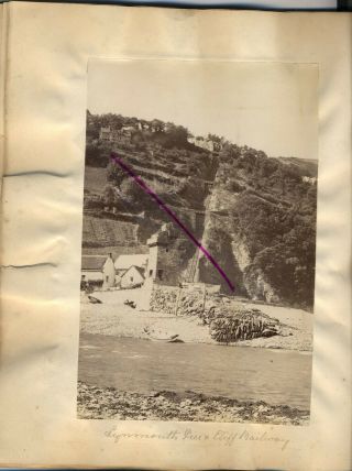 2 X Photos Of Lynmouth Devon From An Album Dated 1879 Large Albumen