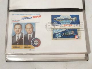 Epic Flight of Apollo Soyuz 1975 NASA SPACE First Day COVER FULL SET OF 8 3