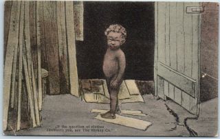 Black Americana / Advertising Postcard " The Hickey Co.  " 1910 Canton Oh Cancel