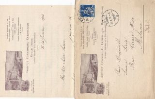 Switzerland 1914 Cover,  Letter Advert.  Ist.  Comm.  Catholique Rolle St.  To Italy