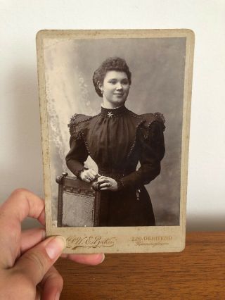 Victorian Carte De Visite Photograph Of Young Lady In Mourning Dress L&w E Baker