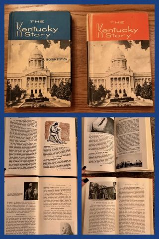 2 Kentucky History Books Middle High School Teacher Class Vintage 1950s 1960s