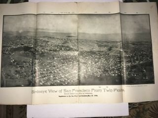 Birdseye View Of The Ruins Of San Francisco Supplement Of The Sf Examiner 1906
