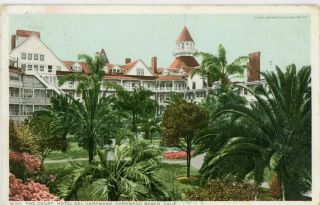 Coronado Beach California Ca " Hotel Del Coronado " Phostint 9120 Postcard C1913
