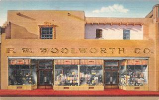 Santa Fe,  Nm,  F.  W.  Woolworth Store,  Window Displays,  Linen Adv Pc Dated 1939