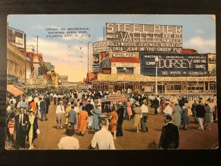 Vintage Postcard 1941 Steel Pier Atlantic City Jersey