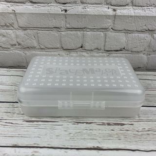 Spacemaker Pencil Box Frosted Clear Vintage 90 