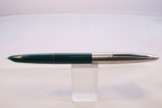 Vintage HERO No.  329 Extra Fine Fountain Pen,  Dark Green with Chrome Trim 2