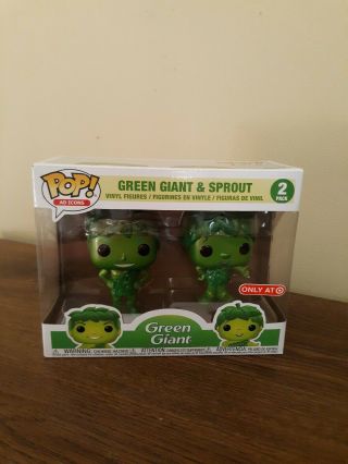 Funko Pop Ad Icons 2 Pack Metallic Green Giant And Sprout Target Exclusive