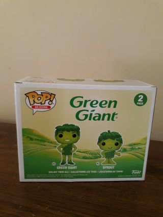 Funko Pop Ad Icons 2 Pack Metallic Green Giant and Sprout Target Exclusive 3