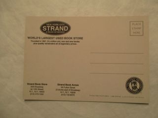 Strand Book Store York City NY Advertising Continental Postcard 2