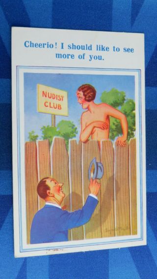 Risque Donald Mcgill Comic Postcard 1930 