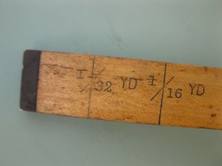 Vintage 1920s Stanley No.  41 Wood and Brass 3 ' One Yard Rule Yardstick 2