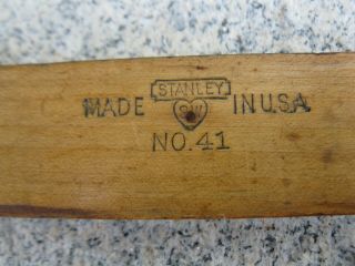 Vintage 1920s Stanley No.  41 Wood and Brass 3 ' One Yard Rule Yardstick 3