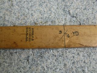 Vintage 1920s Stanley No.  41 Wood and Brass 3 ' One Yard Rule Yardstick 5
