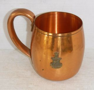 Vintage 1960s Copper Kappa Sigma Fraternity Crest Mug West Bend Moscow Mule