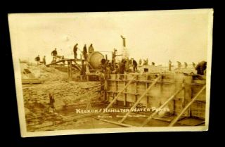 1911,  Live Scene Of The Building Of The Dam,  Keokuk,  Iowa,  Real Photo