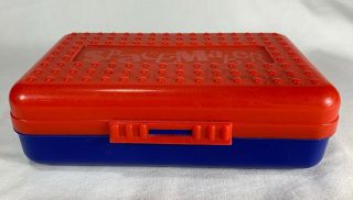 Vintage Space Maker Pencil Box,  Red And Blue 1990 