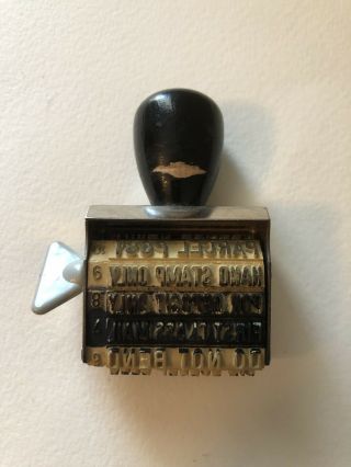 Vintage Trodat DAP - 01 Dial - A - Phrase Stamp - Office Collectible 2