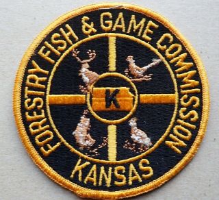 Vintage Forestry Fish & Game Commission Kansas Patch - Rare